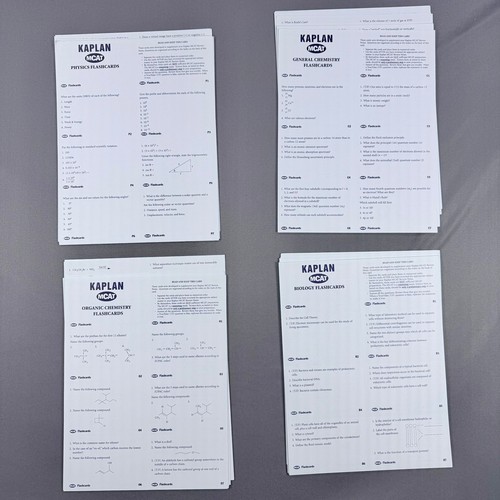 Kaplan mcat flashcards loose - mcat,
